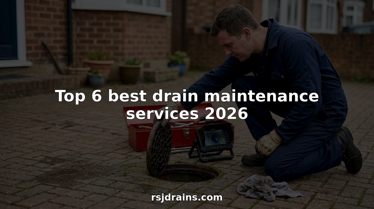 Technician inspecting home exterior drain cover